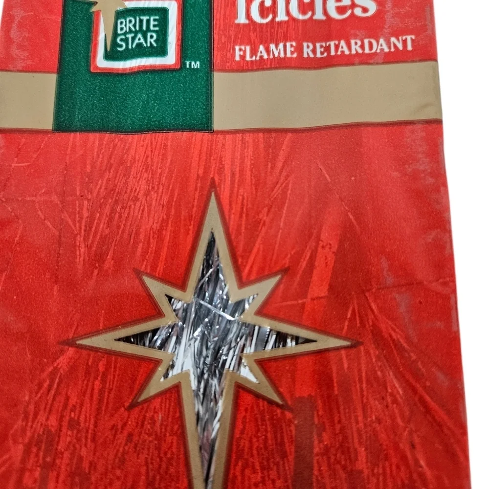 NWT Brite Star Icicle Silver Tinsel 18